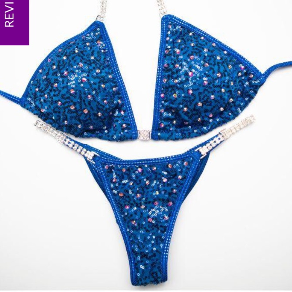 Angel competition bikini royal blue